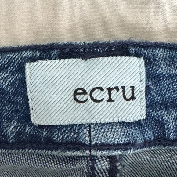 Ecru The Abbot Slouchy Jeans Dark Indigo Size 28 Straight Leg - Picture 7 of 10